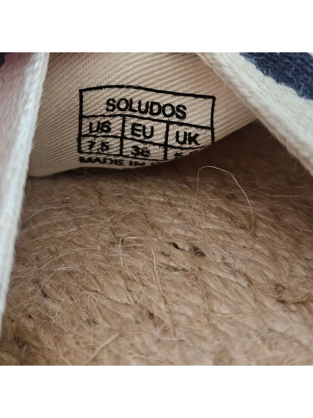 Soludos Espadrille Ankle-Tie Flats Women’s 7.5 New w/ Sticker Nautical Stripe